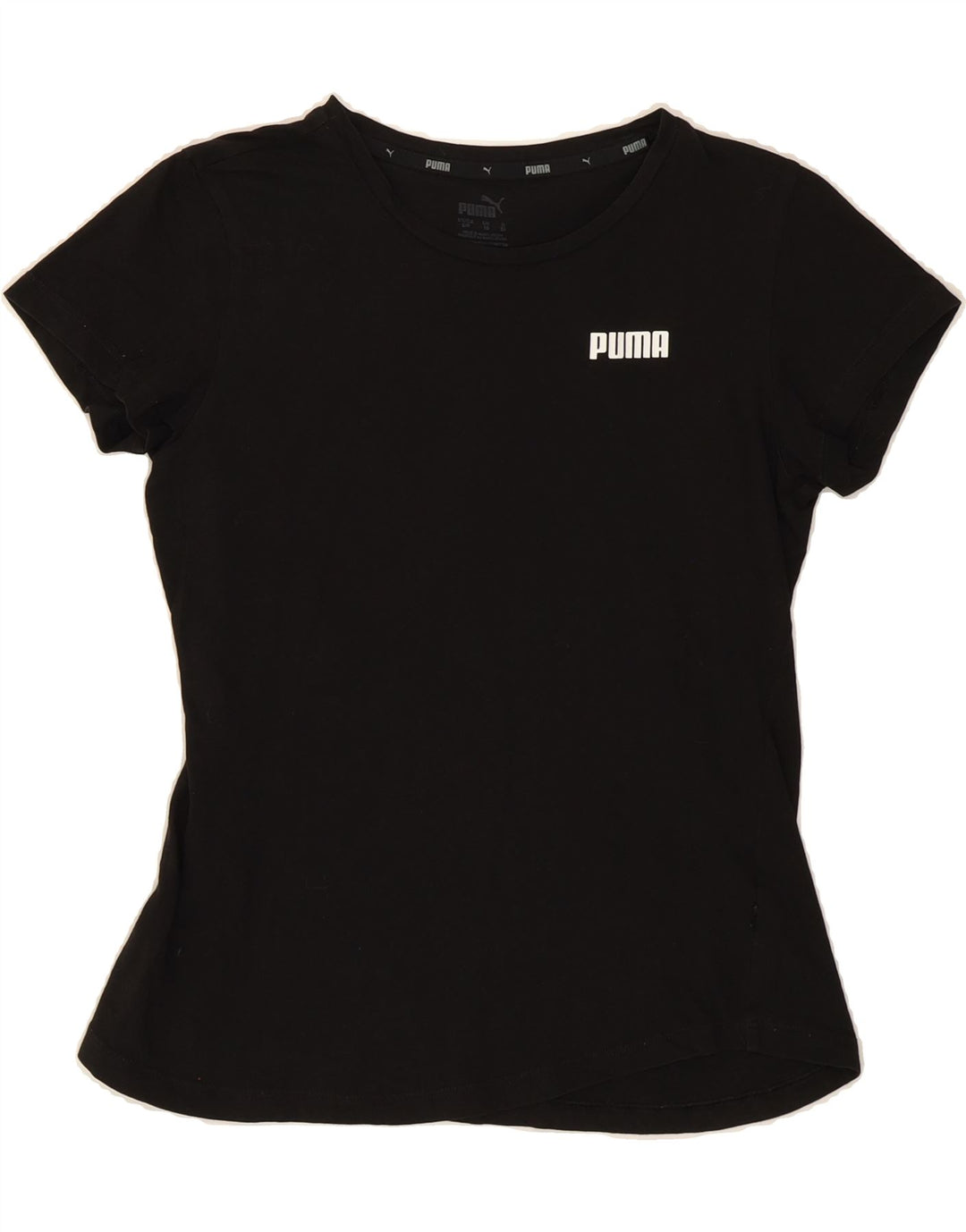 PUMA Womens T-Shirt Top UK 10 Small Black Vintage Puma and Second-Hand Puma from Messina Hembry 