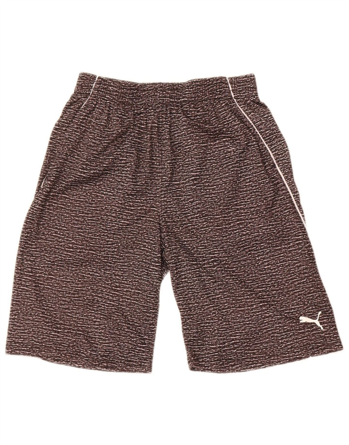Puma Sportshorts für Jungen, 14–15 Jahre, groß, schwarz geflecktes Polyester, Sport