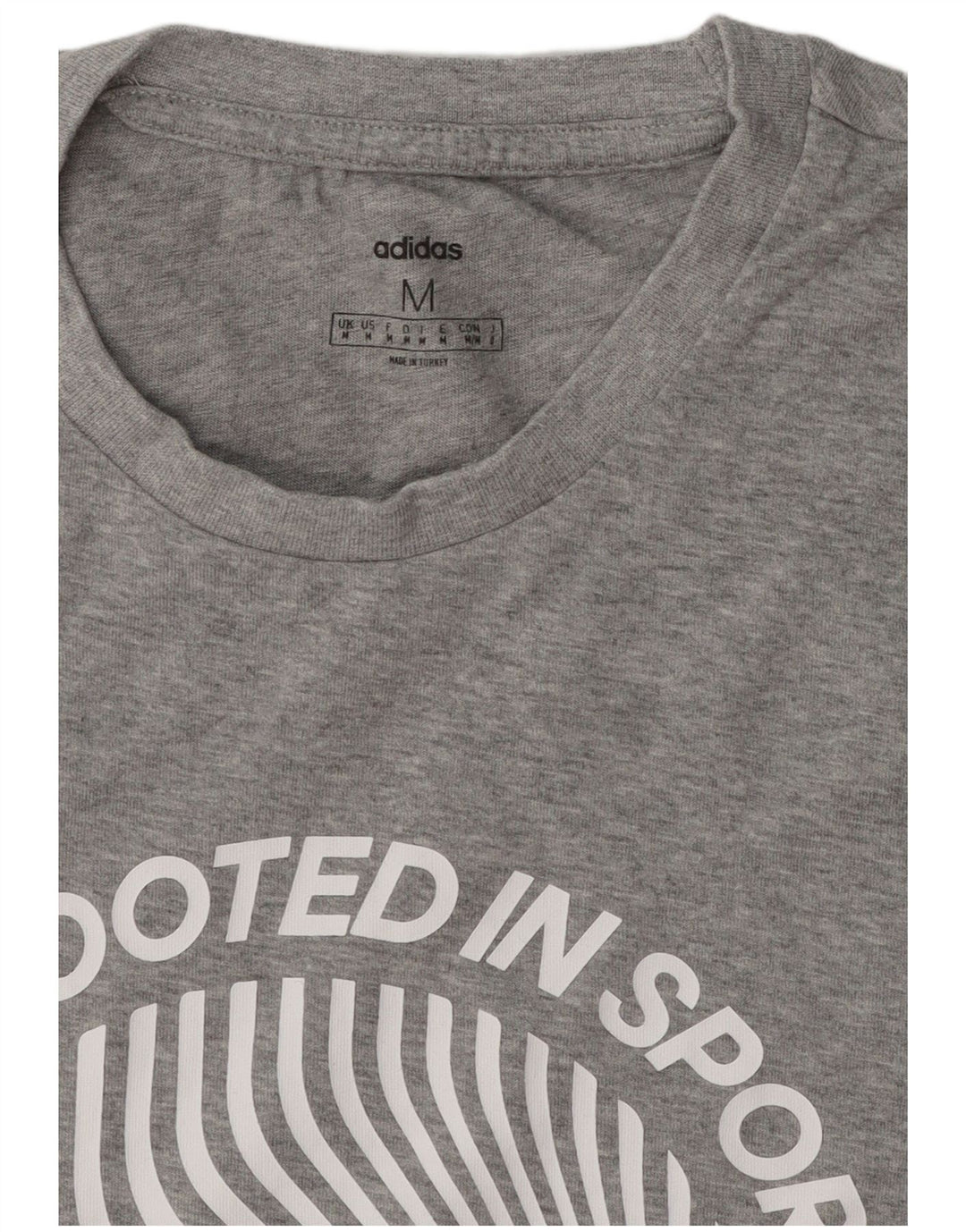 Adidas Herren Grafik-T-Shirt-Oberteil Mittelgrau meliert