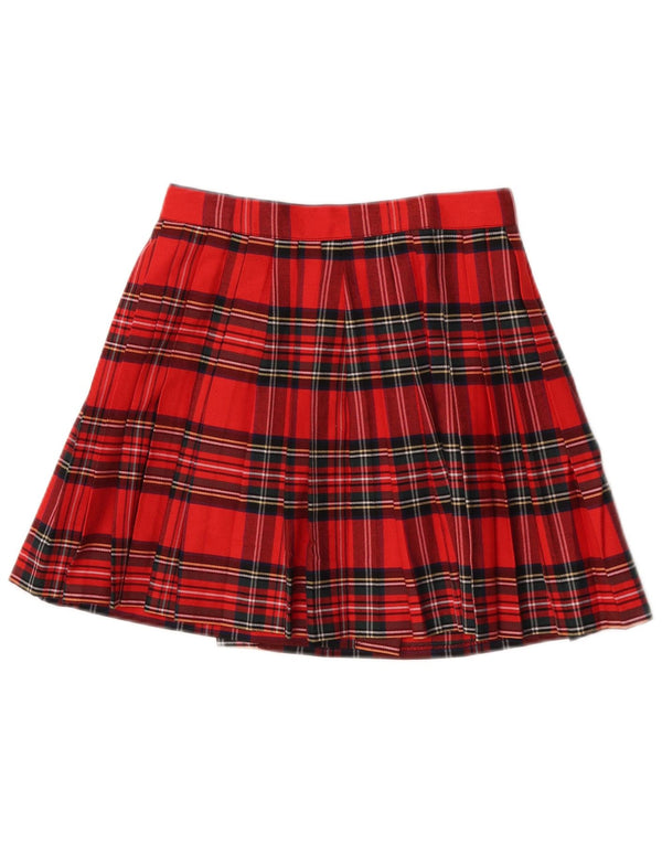 Vintage Damen High Waist Mini Wickelrock IT 44 Medium W26 Rot kariert