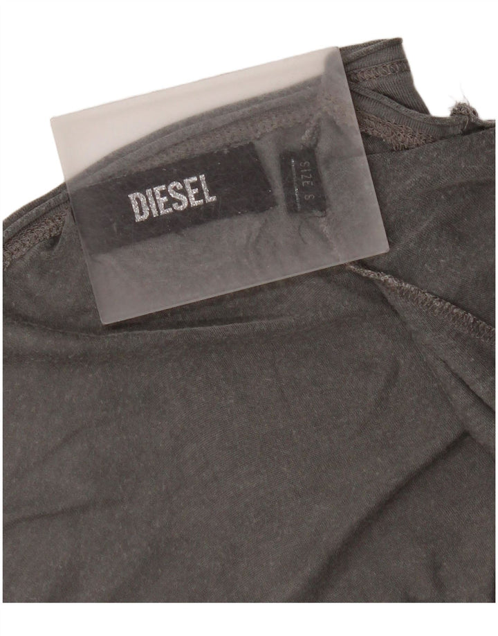 Diesel Damen Top Langarm UK 10 Small Grau