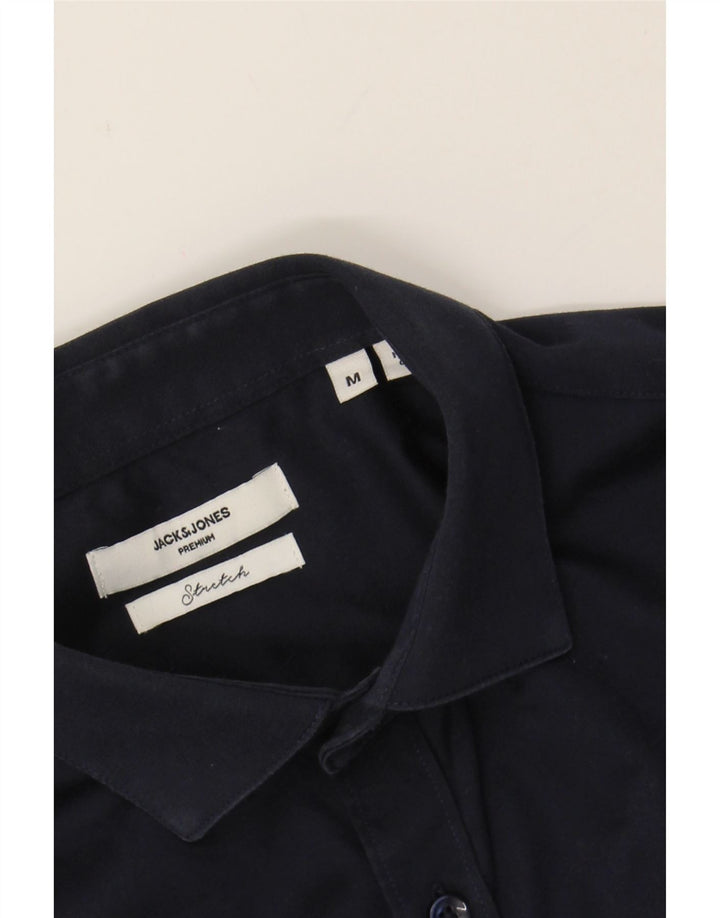 JACK & JONES Mens Shirt Medium Navy Blue Cotton Vintage Jack & Jones and Second-Hand Jack & Jones from Messina Hembry 
