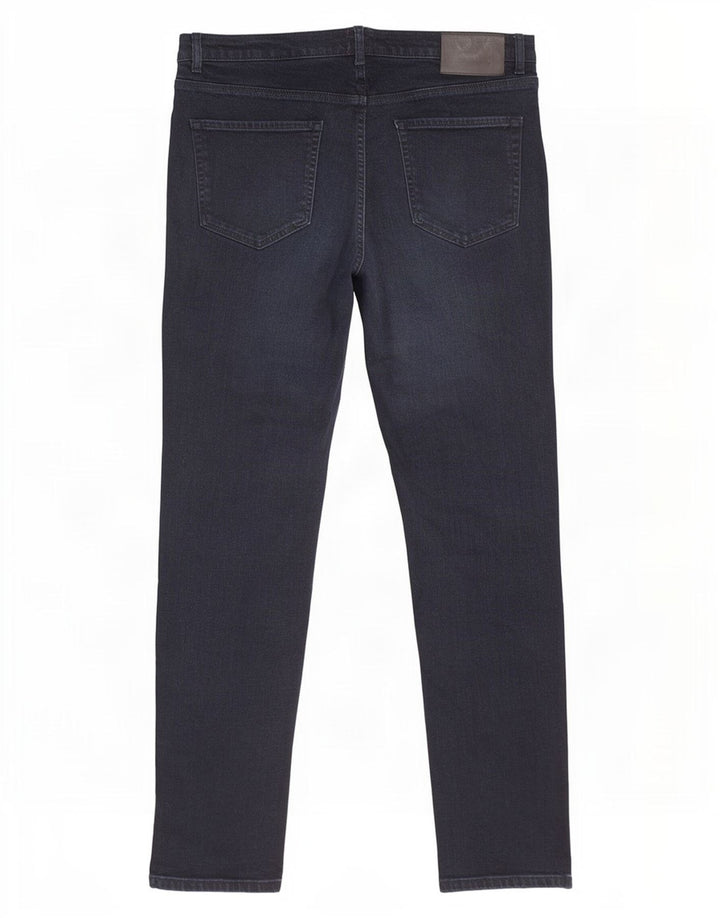 Hugo Boss Herren Straight Jeans W32 L32 Marineblaue Baumwolle