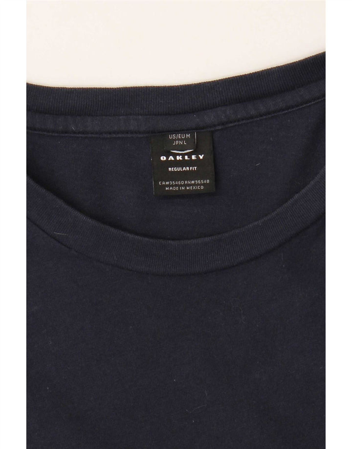 Oakley Herren-T-Shirt mit normaler Passform, mittleres Marineblau mit Blumenmuster