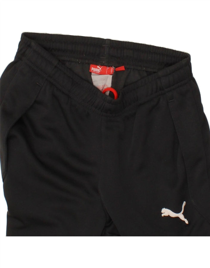 PUMA Girls Tracksuit Trousers 9-10 Years Medium Black Polyester Vintage Puma and Second-Hand Puma from Messina Hembry 