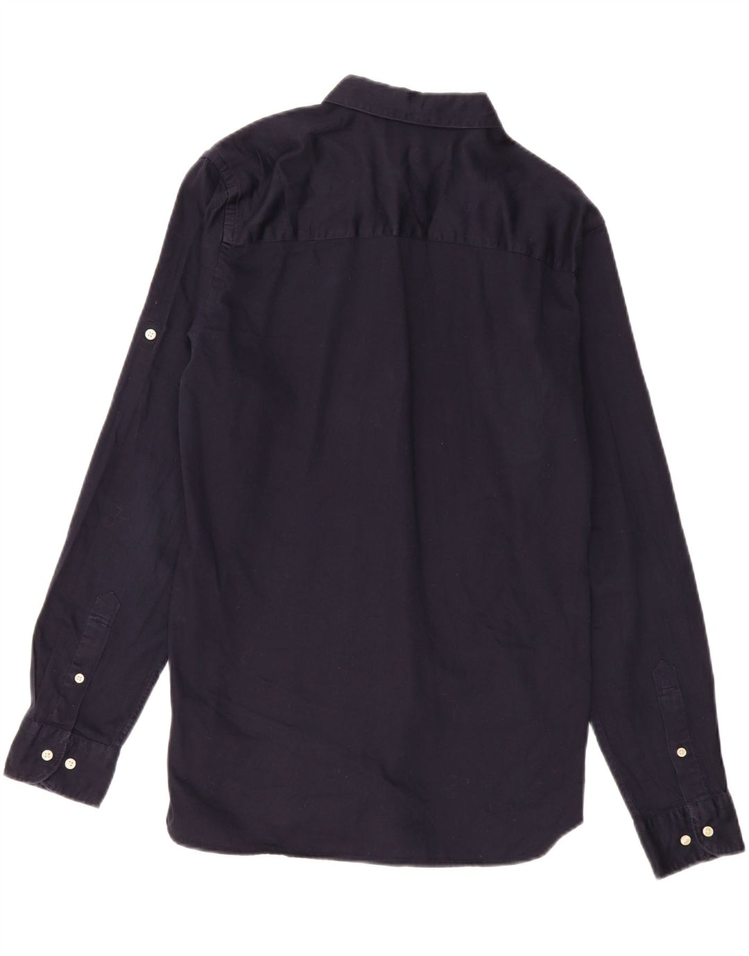 Jack & Jones Herrenhemd aus mittelblauer Baumwolle in Marineblau