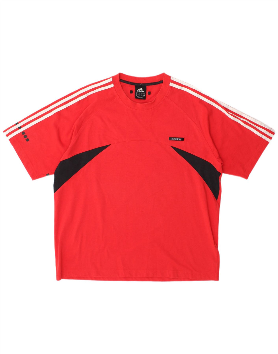 Adidas Herren T-Shirt Top XL Rot Colourblock