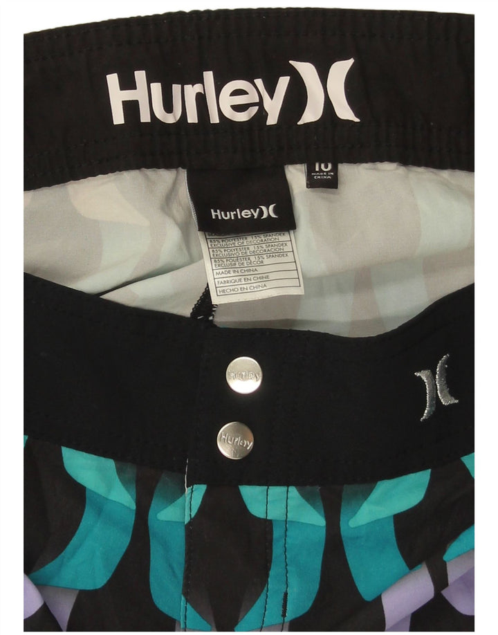 Hurley Damen Freizeitshorts US 10 Large W34 Mehrfarbig Geometrisch