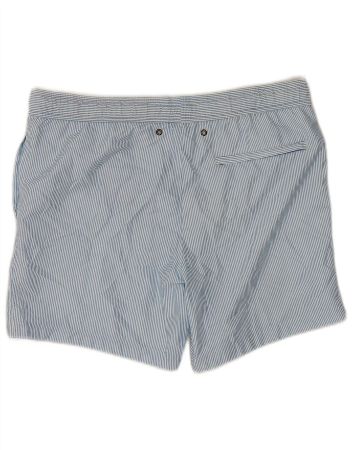 Jack Wills Herren-Badeshorts, XS, blaues Nadelstreifen-Polyester