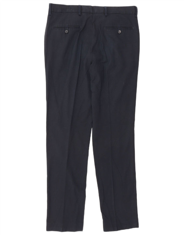Marks & Spencer Slim Chino-Hose für Herren, W32, L30, Marineblau, Polyester