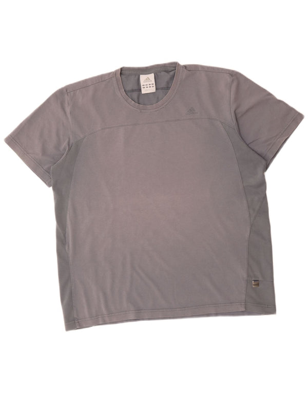 Adidas Herren T-Shirt Top Large Grau Baumwolle