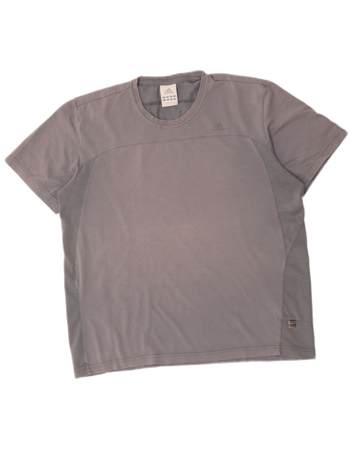 Adidas Herren T-Shirt Top Large Grau Baumwolle