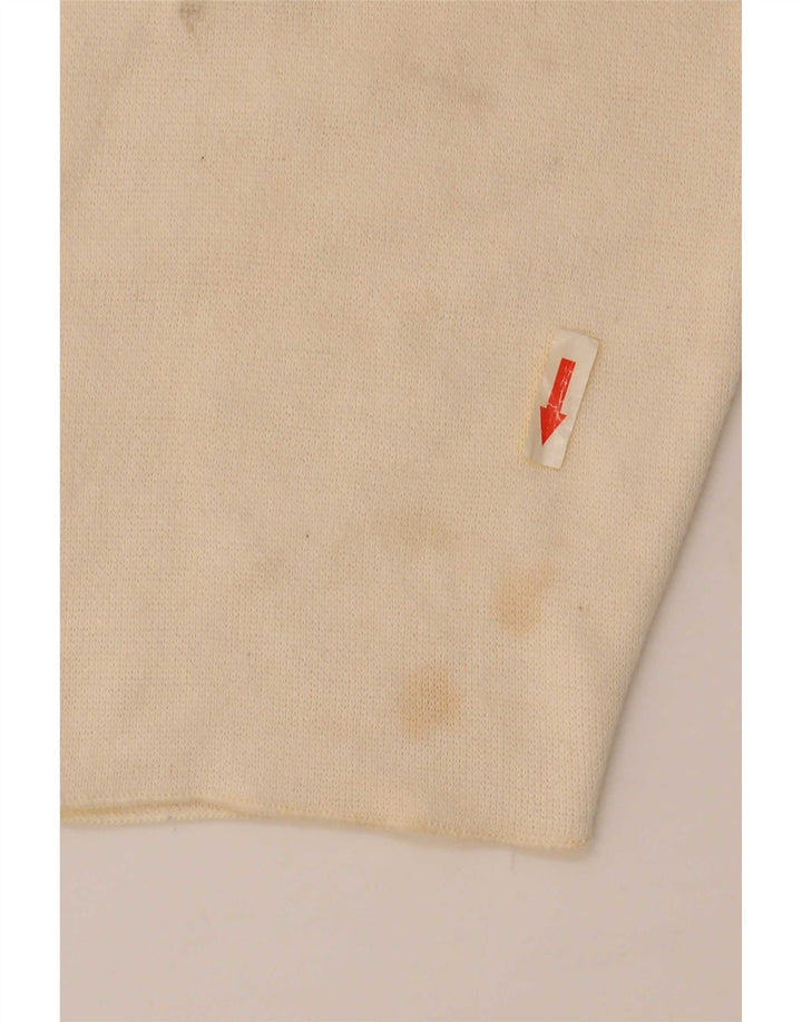 Zara Damen Strickjacke Top UK 14 Medium Off White Viscose