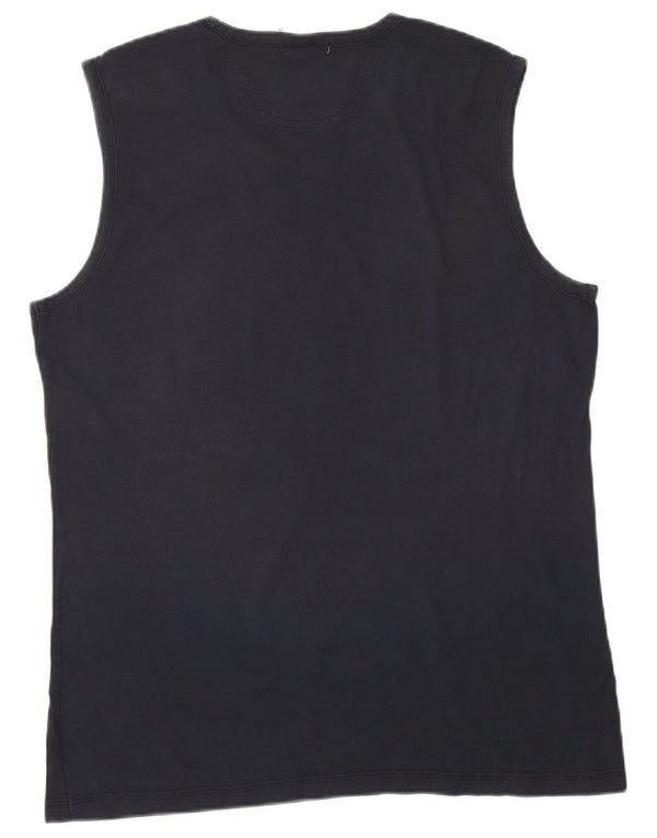 Adidas Herren Weste Top Large Marineblau Baumwolle