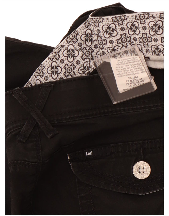 LEE Damen Cargo-Bermudashorts US 12 Large W32 Schwarze Baumwolle