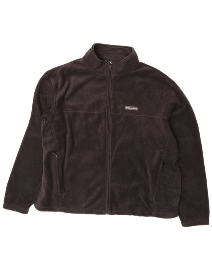 COLUMBIA Herren Fleecejacke UK 44 2XL Schwarz Polyester