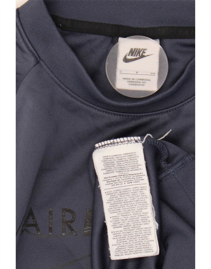 Nike Herren-Sweatshirt mit Grafik, Größe S, Marineblau, Farbblock-Polyester