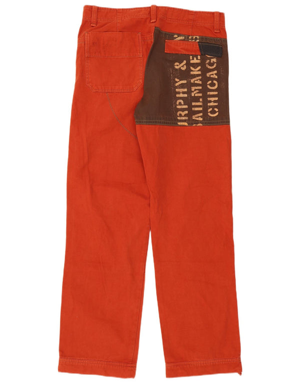 Murphy & Nye Grafische Herren-Freizeithose W36 L36 Orange Cotton Army