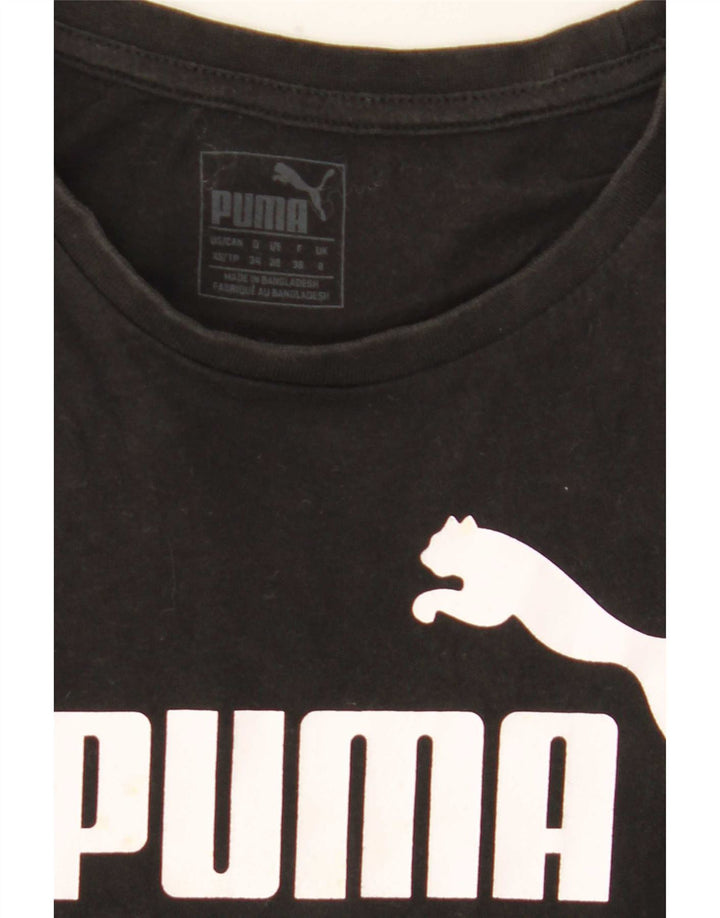 Puma Damen Graphic Vest Top UK 8 Small Schwarz