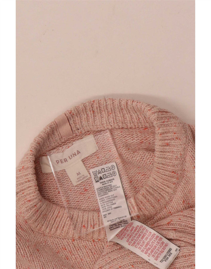 Marks & Spencer Per Una Damen-Pullover mit U-Boot-Ausschnitt, Gr. 14, Mittelrosa