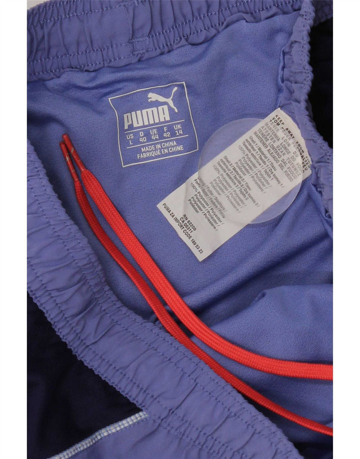 Puma Damen Sportshorts UK 14 Large Lila Colourblock Polyester