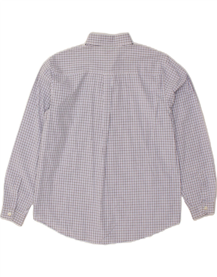 BENETTON Boys Shirt 14-15 Years Blue Check Vintage Benetton and Second-Hand Benetton from Messina Hembry 