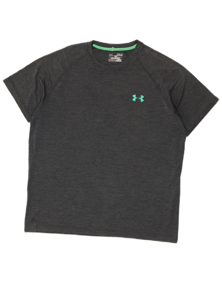 UNDER ARMOUR Herren Heat Gear T-Shirt Top Mittelgrau meliert