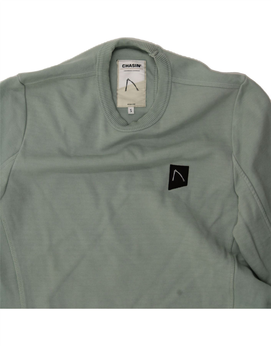 VINTAGE Mens Sweatshirt Jumper Small Green Cotton Vintage Vintage and Second-Hand Vintage from Messina Hembry 