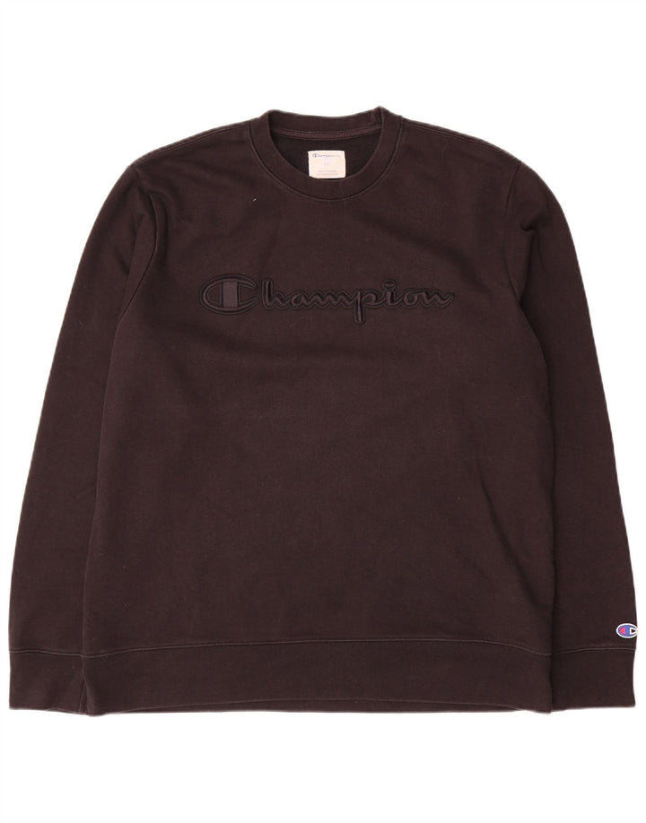 Champion Herren-Sweatshirt mit Grafik, groß, aus schwarzer Baumwolle