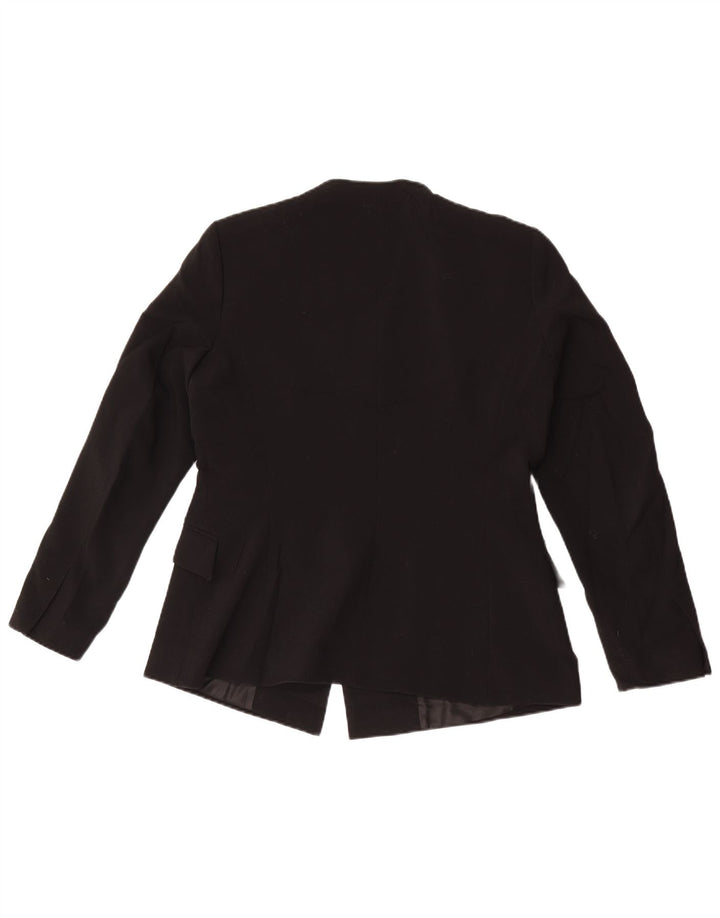 Zara Damen Blazer Jacke UK 16 Large Schwarz Polyester
