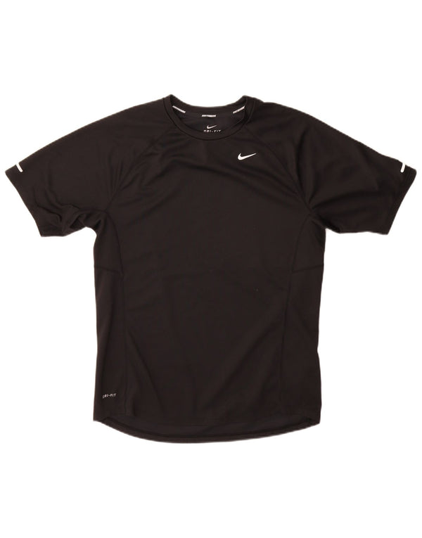 Nike Herren Dri Fit T-Shirt Top Medium Schwarz Polyester