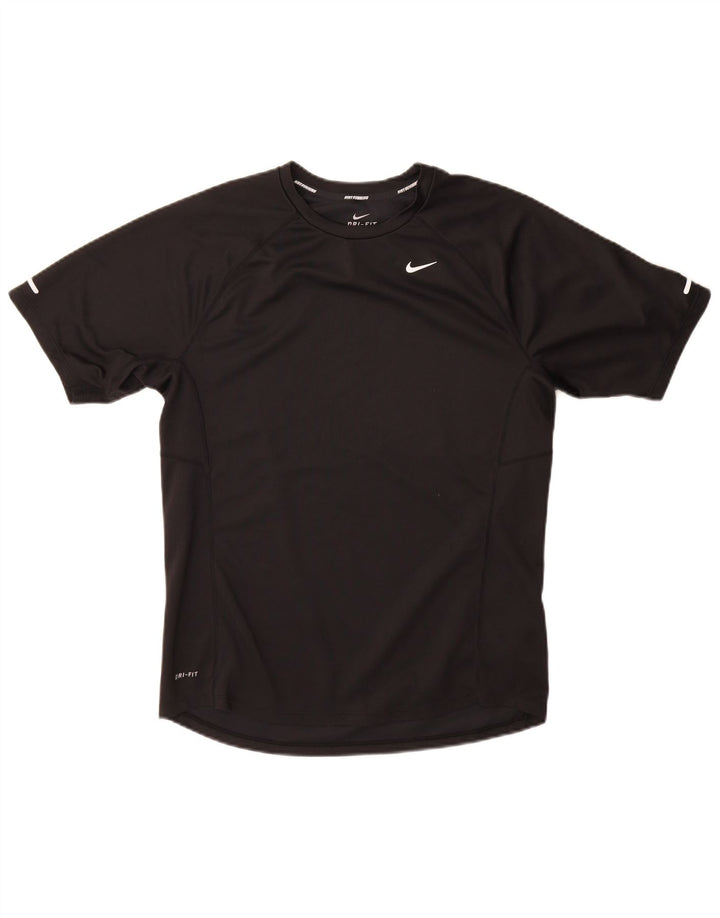Nike Herren Dri Fit T-Shirt Top Medium Schwarz Polyester