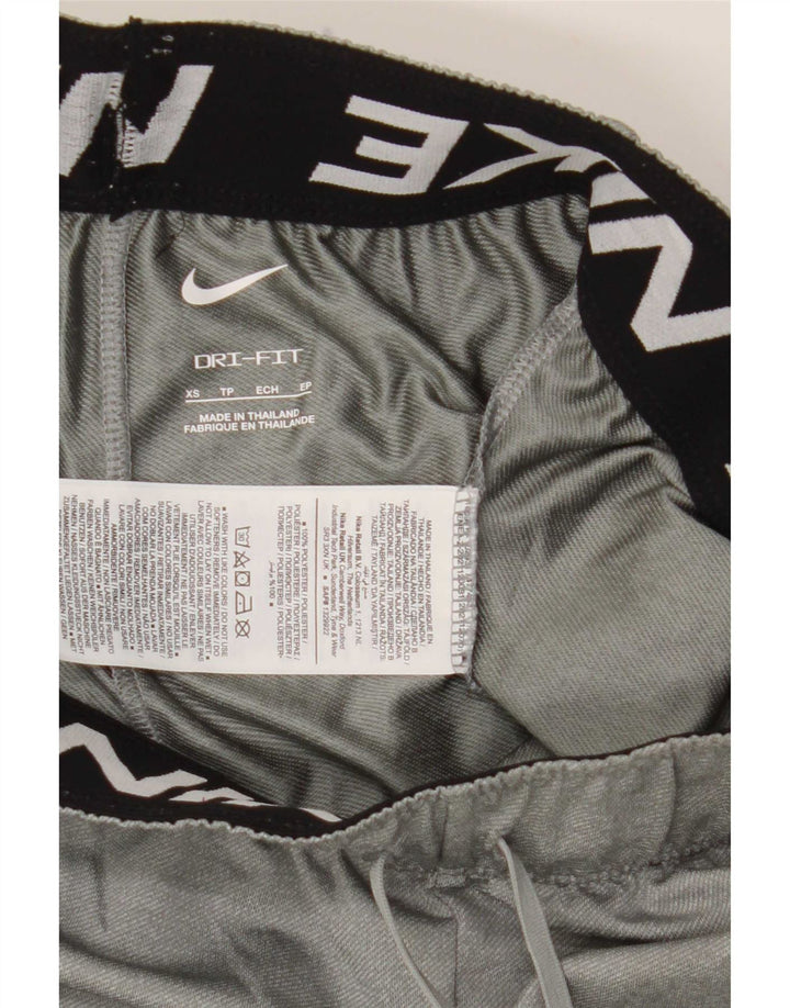 Nike Damen Dri Fit Sport Shorts UK 6 XS Grau Polyester