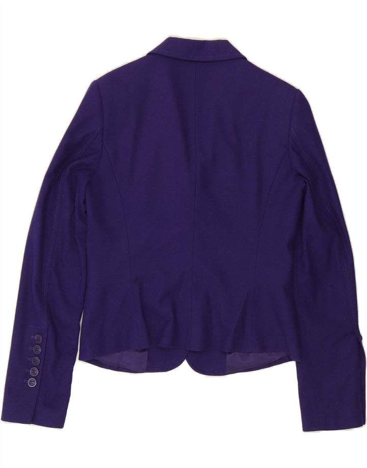 BENETTON Womens 3 Button Blazer Jacket UK 12 Medium Purple Vintage Benetton and Second-Hand Benetton from Messina Hembry 