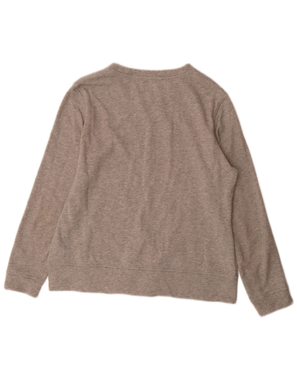 Adidas Damen Graphic Sweatshirt Pullover UK 16/18 Große graue Baumwolle