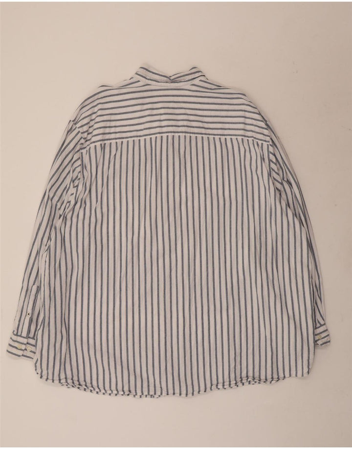 JACK & JONES Herrenhemd 4XL blau gestreift aus Baumwolle