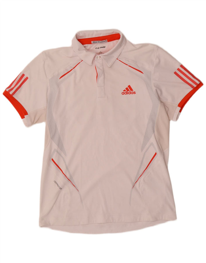 Adidas Herren Climacool Poloshirt Mittelweißes Colourblock-Polyester