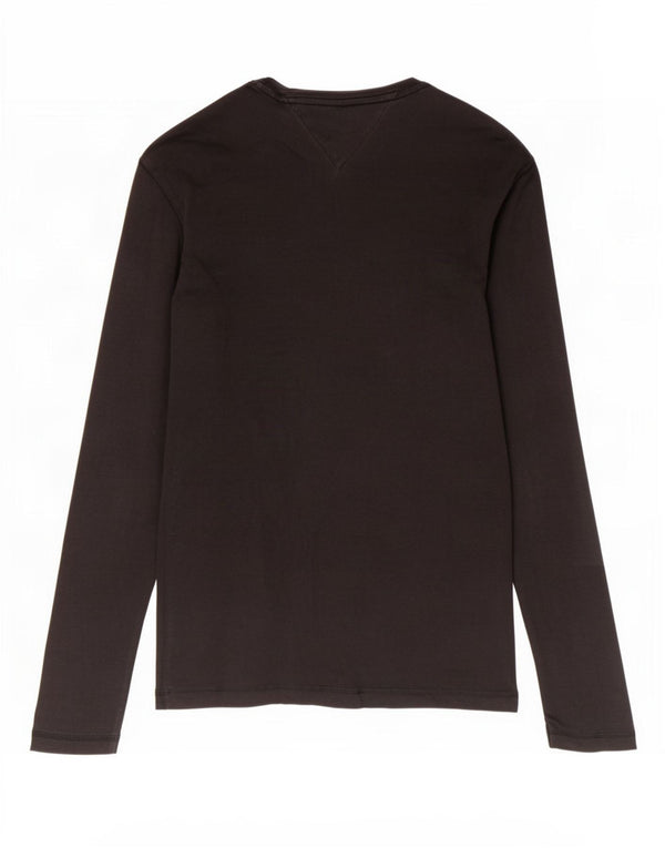 Tommy Hilfiger Damen Top Langarm UK 14 Large Schwarz