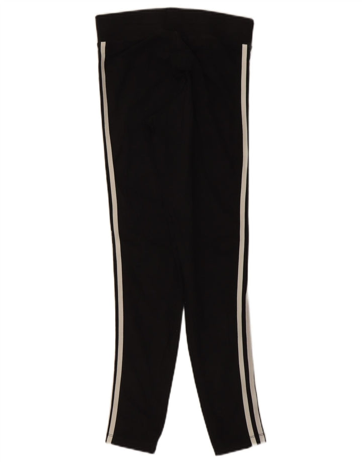 Adidas Damen Leggings UK 10 Small Schwarz Baumwolle