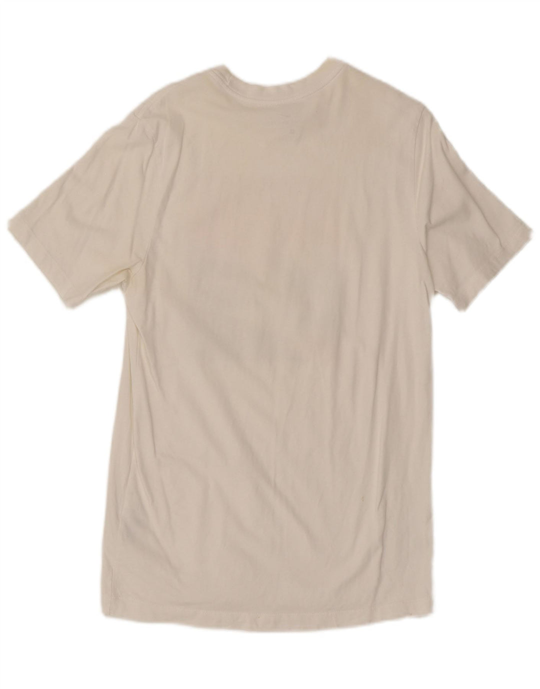 NIKE Mens Graphic T-Shirt Top Medium Off White Cotton