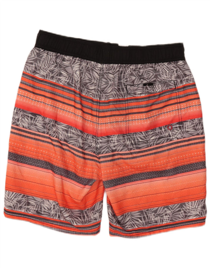 Maui and Sons Herren-Badeshorts, groß, orangefarbenes Blumenmuster, Polyester