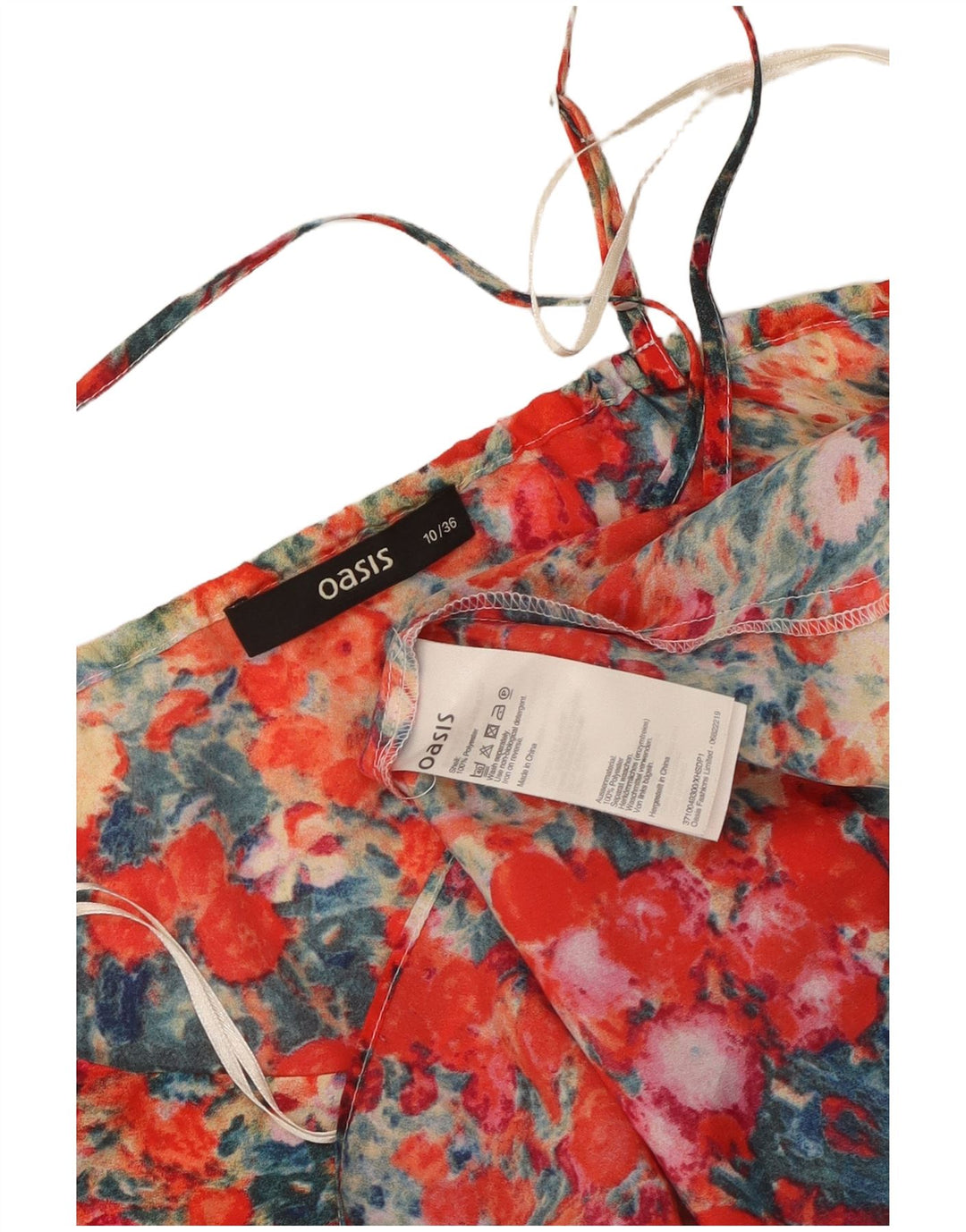 Oasis Damen Cami Top UK 10 Small Mehrfarbiges Blumenmuster aus Polyester