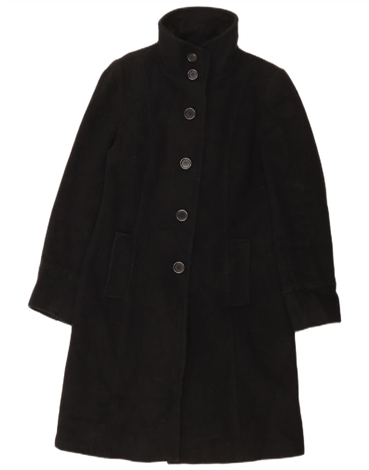 Zara Damen Mantel UK 12 Mittelschwarze Wolle
