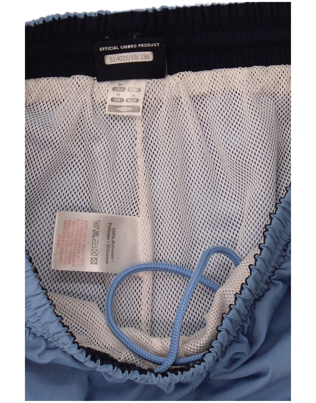 Umbro Herren Graphic Sport Shorts Mittelblaues Polyester