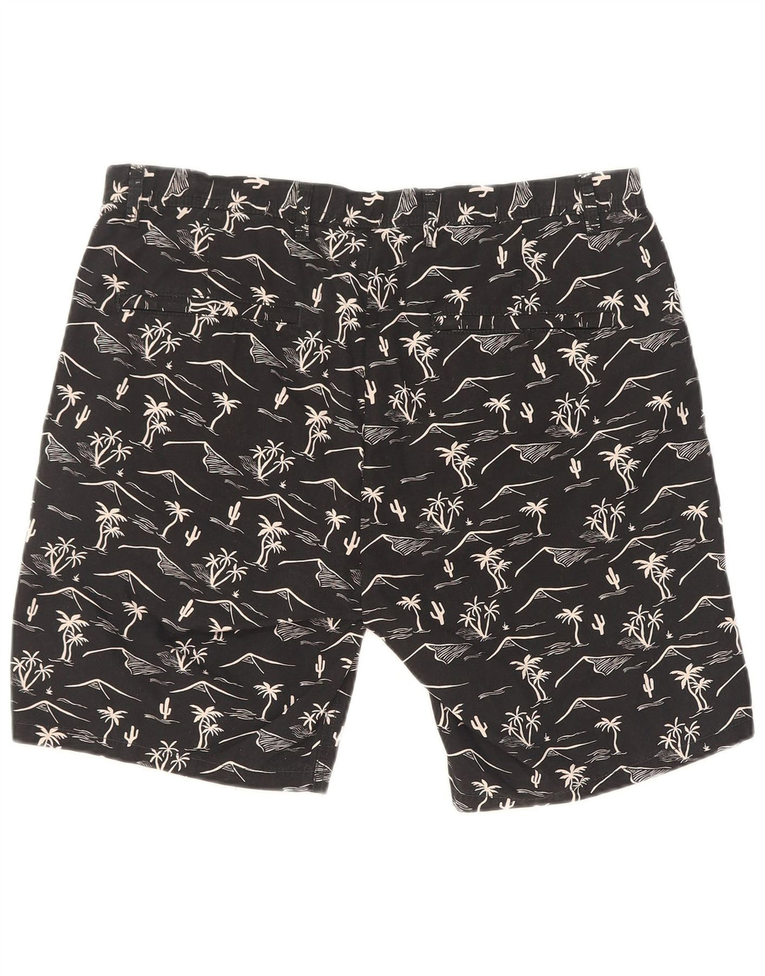 Scotch & Soda Herren-Chinoshorts mit abstraktem Muster, W32, mittelgroß, schwarz, hawaiianisch