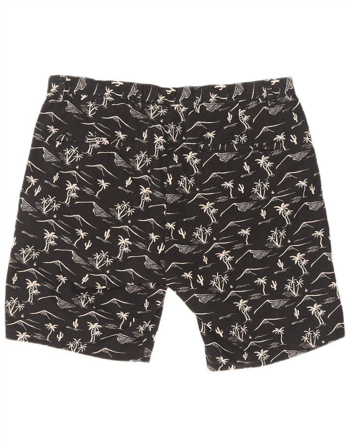 Scotch & Soda Herren-Chinoshorts mit abstraktem Muster, W32, mittelgroß, schwarz, hawaiianisch