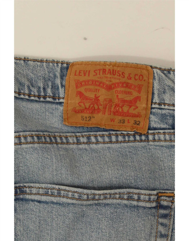 Levi's Herren 512 Distressed Slim Tapered Jeans W33 L27 Blau