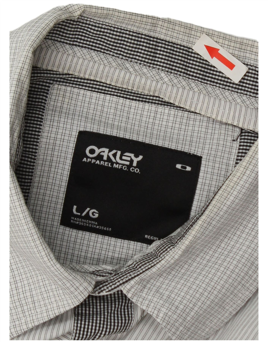 Oakley Herren-Hemd, groß, weiß, Patchwork