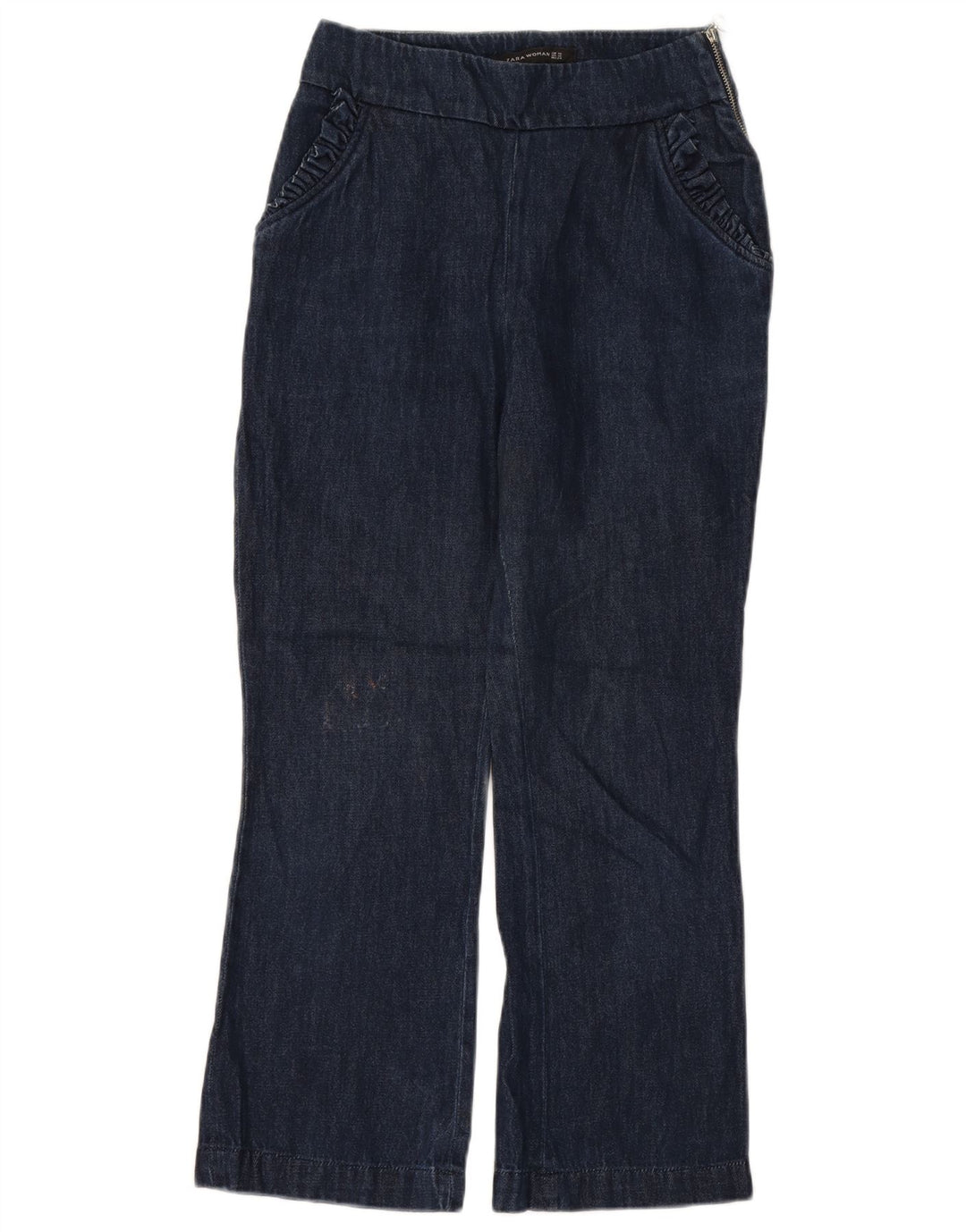 Zara Damen Bootcut Jeans XS W24 L26 Marineblau