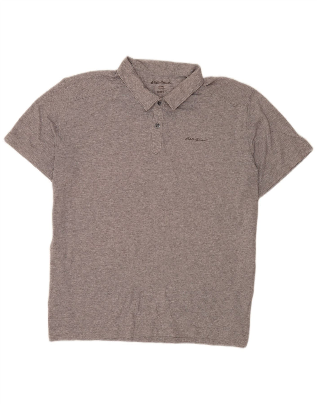 Eddie Bauer Herren Kurzarm-Poloshirt mit normaler Passform, 2XL, Grau, Polyester